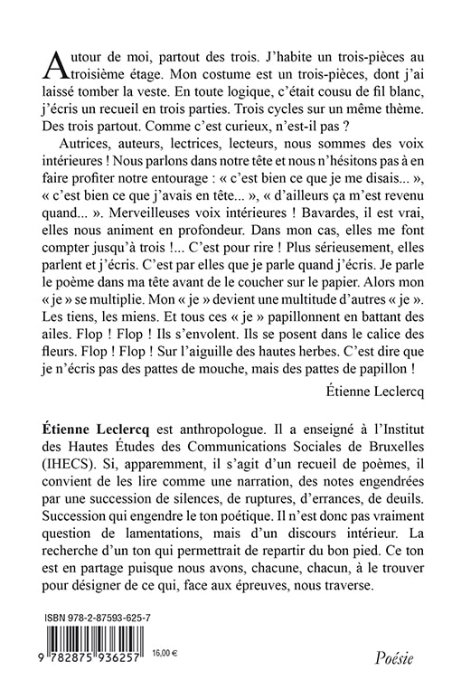 Un trois-pièces - poésie